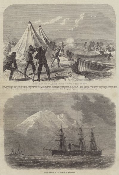 Un grupo de topografía en Tierra del Fuego de Sir John Charles Robinson